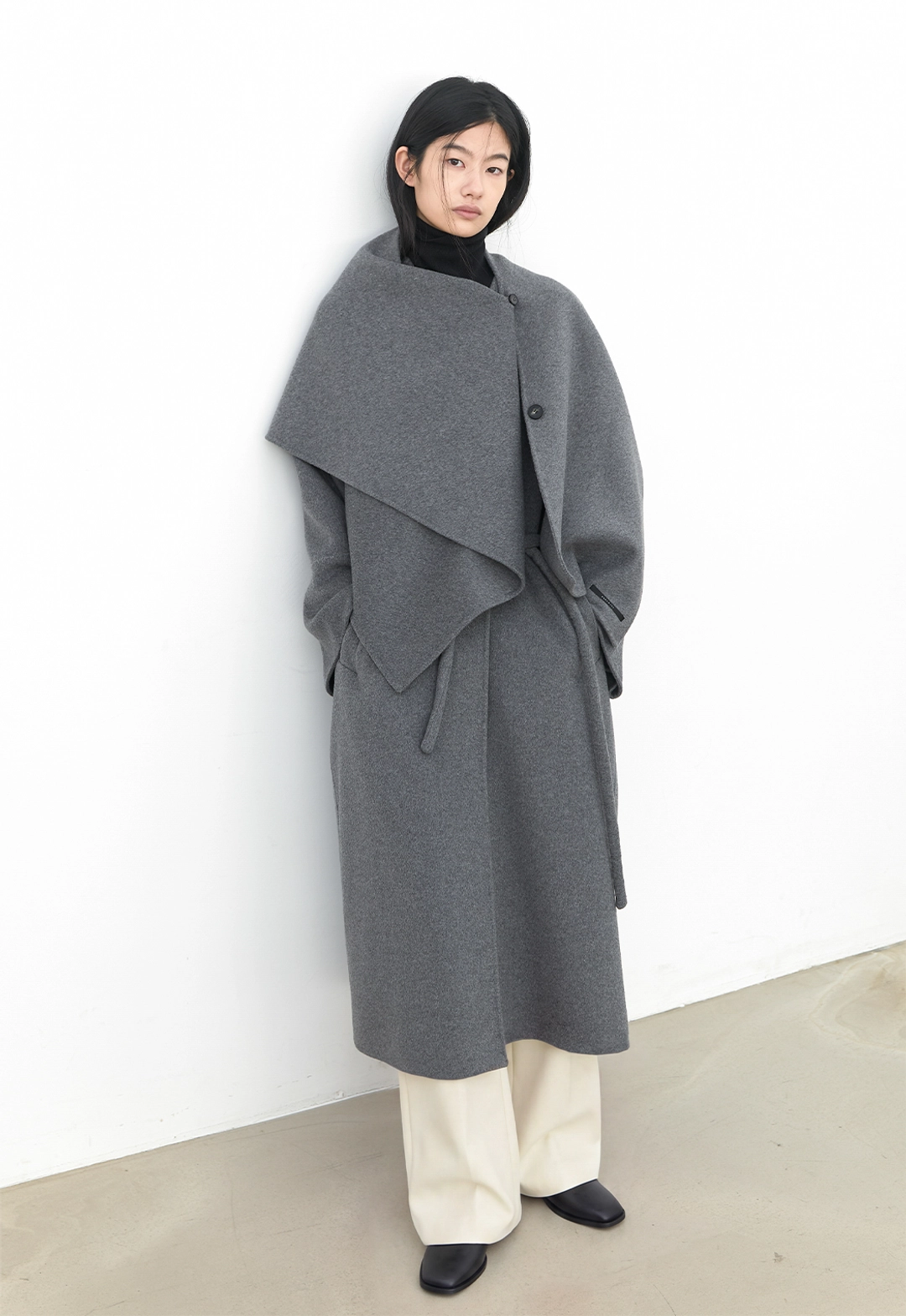 아뜰리에 나인 (CT-1491)SHAWL MUFFLER SET HANDMADE LONG COAT S 상품 이미지 3