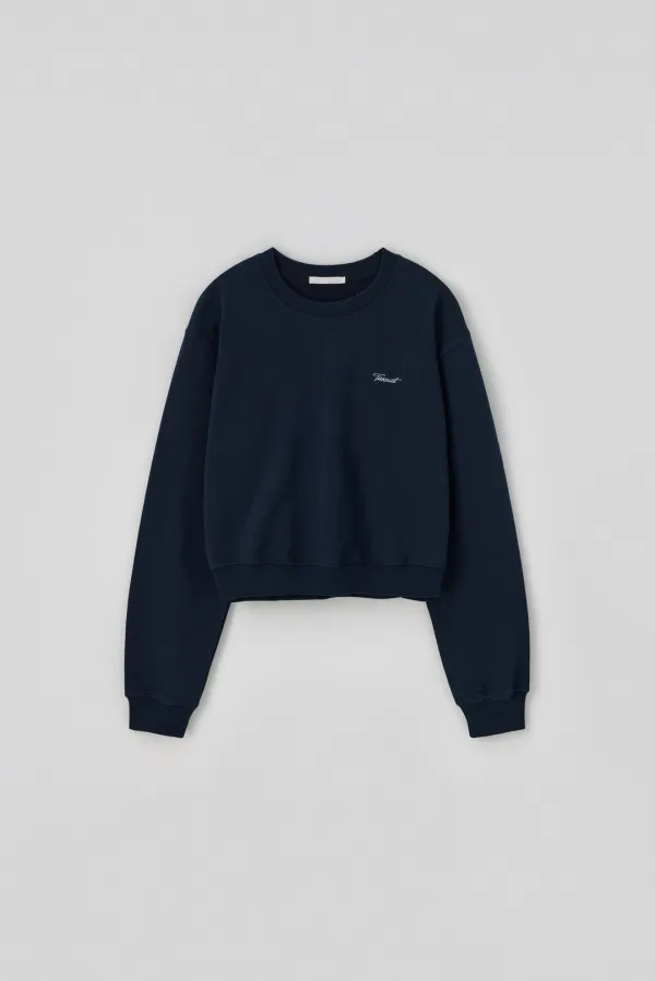 T/T Studio crop sweatshirt (navy)