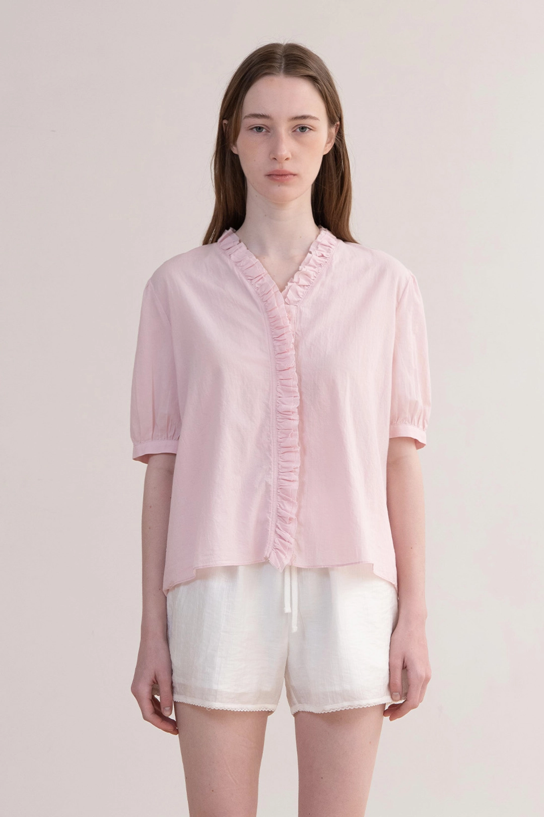 오브오브 Finn Frill Blouse_Pink 상품 이미지 2