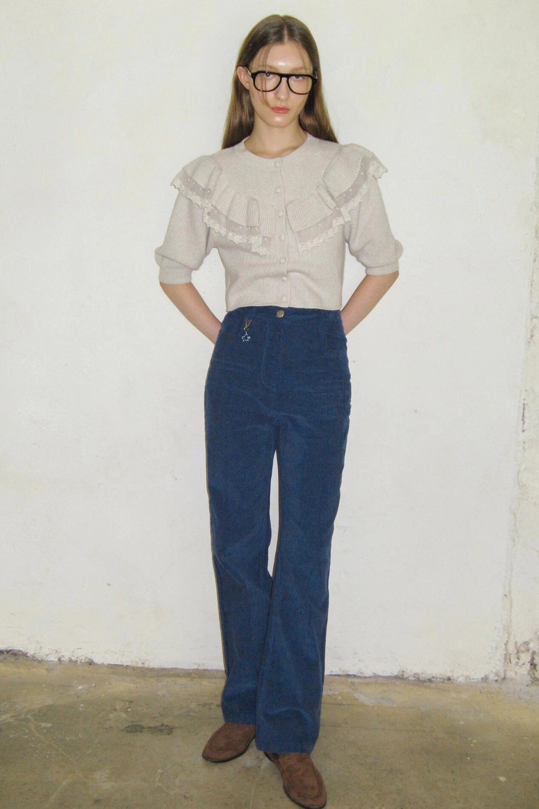 시눈 Ruffle Puff Cardigan (Oatmeal) 상품 이미지 1
