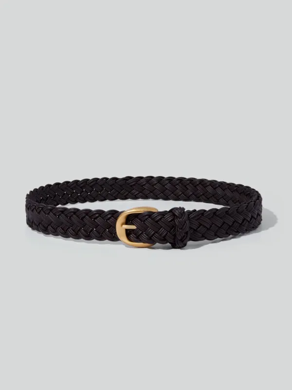 SIGNATURE WEAVING BELT (DARK CHOCOLATE)