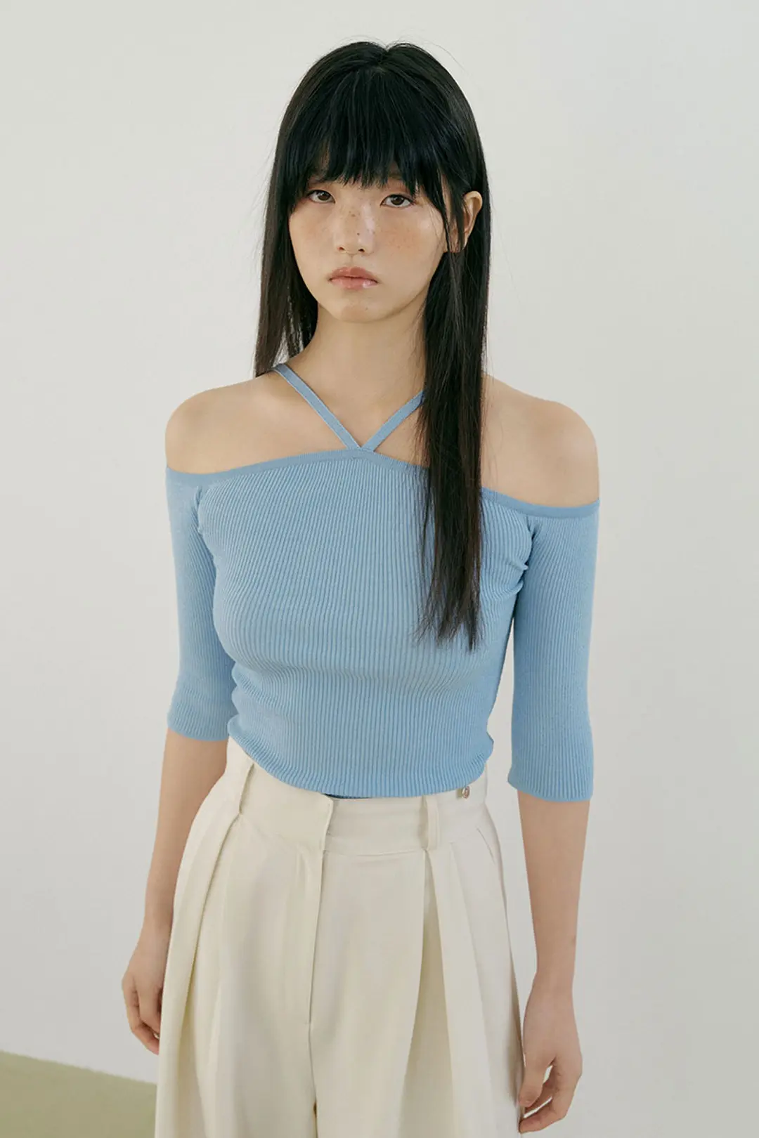 루시르주 V-Strap Knit (sky blue) 상품 이미지 1