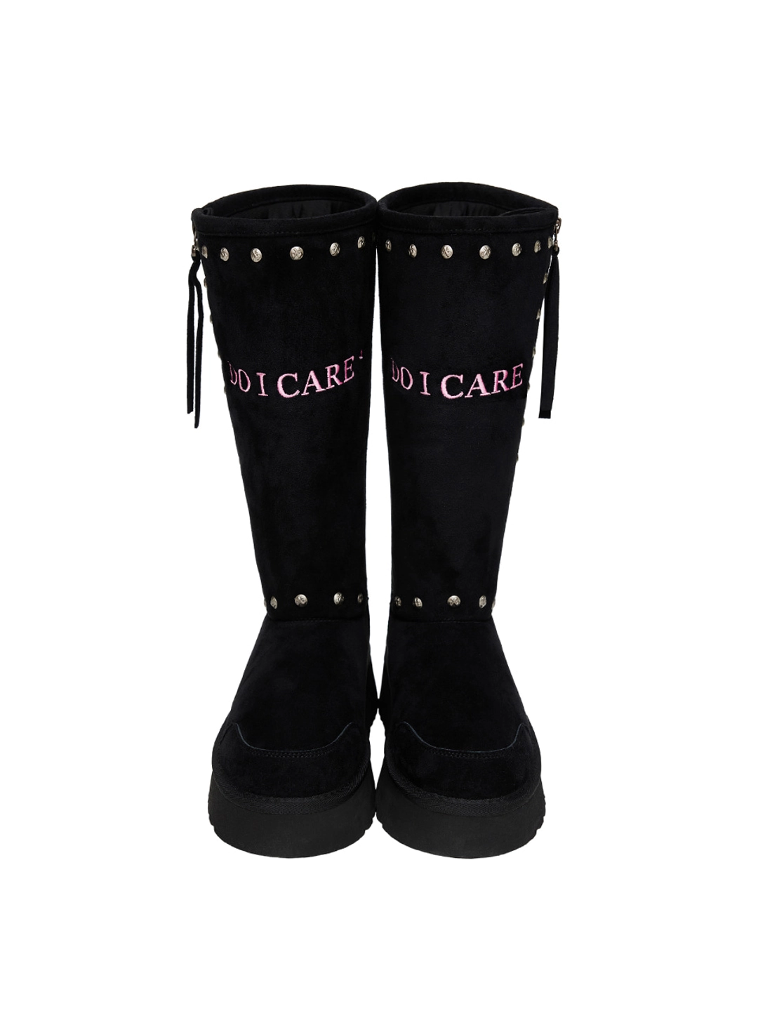 와이이이엘 DO I CARE X-RIVET SUEDE BOOTS BLACK 상품 이미지 3