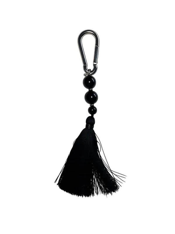 Black Tessel & Glass Purse Hook