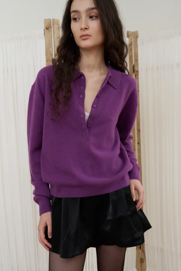 TINT COLLAR KNIT_purple [10/06 예약배송]