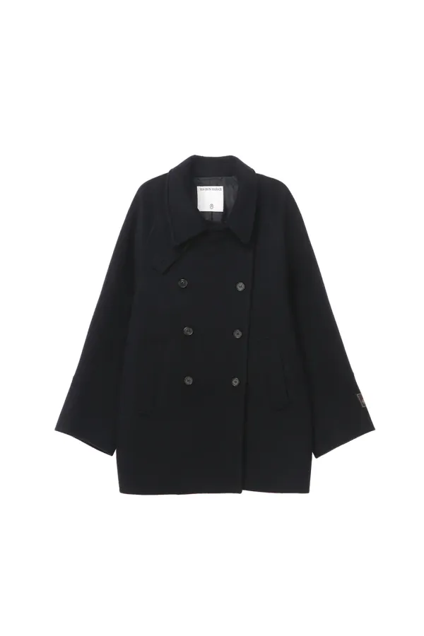 No.2 Handmade Loose Peacoat, Dark Navy
