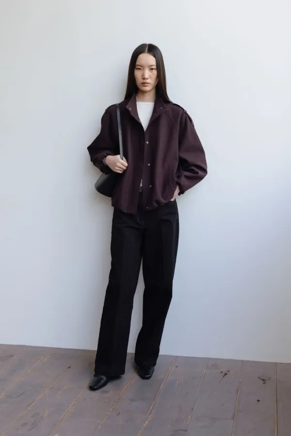 Volume funnel-neck wool Jumper_Deep burgundy(9/18 순차발송)