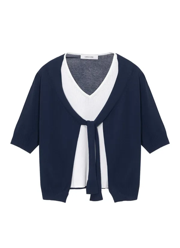 Tie Layered Cardigan Pullover SK5MP238-24