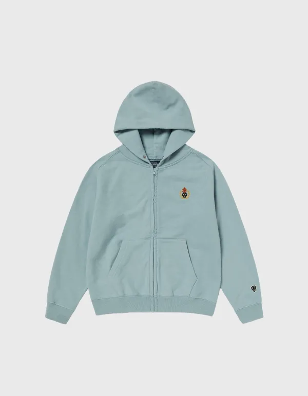 CHILDREN WASHED 221 ZIP-UP HOODIE / Sky blue