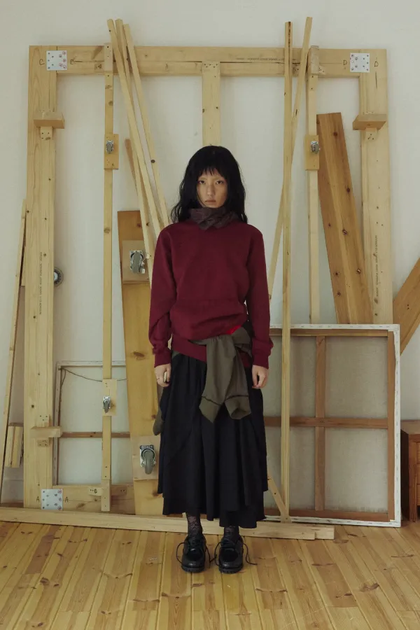 DESTROYED SWEATSHIRT GARNET
