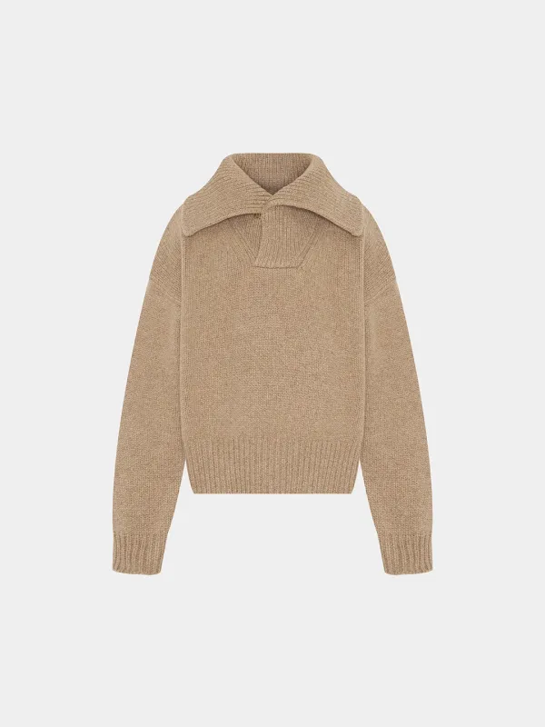 Bucky open collar wool cash KN