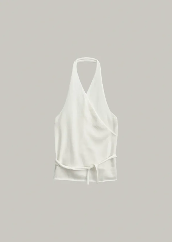 flow halter neck knit (ivory)