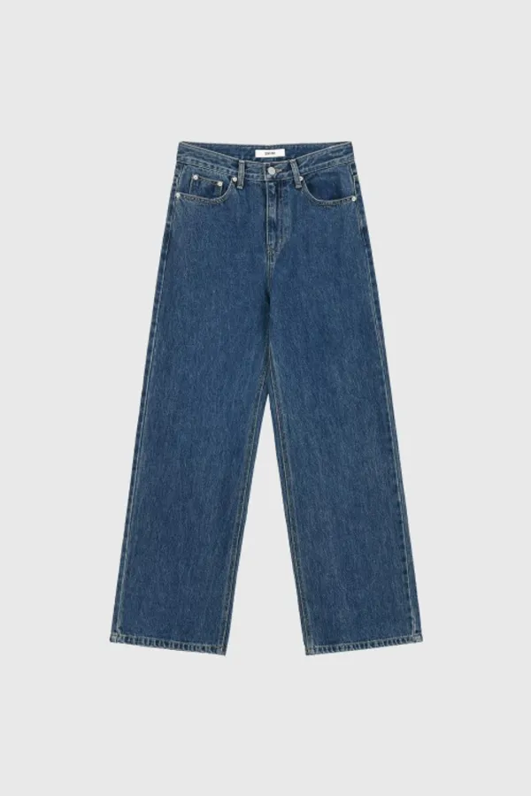 F/W Paul Semi Wide Fit Washing Denim Pants - D.BLUE/L.BLUE