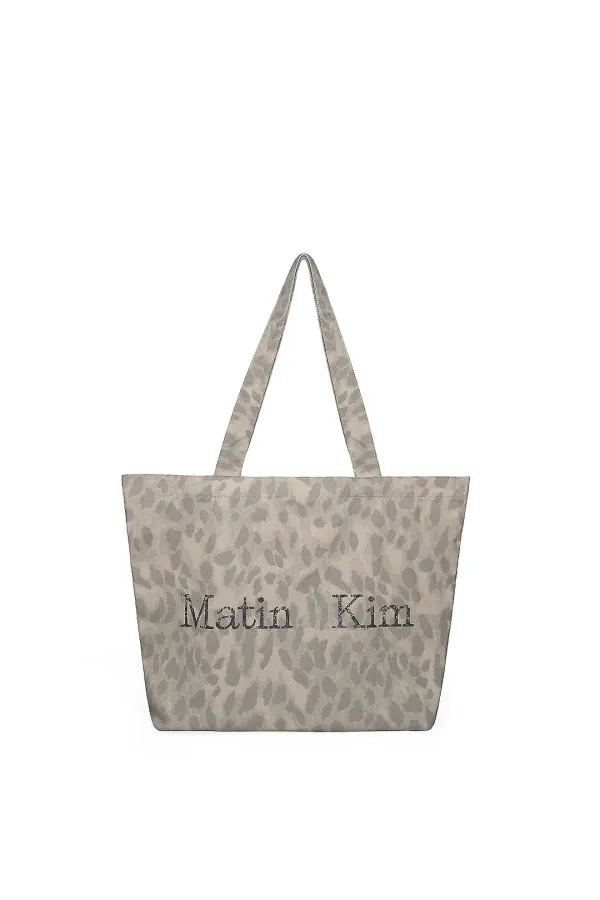MATIN WASHED PATTERN ECOBAG IN LIGHT GREY