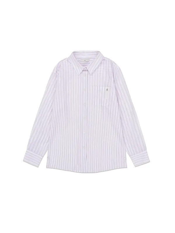 [손연재 착용] Natural Stripe Shirt Purple