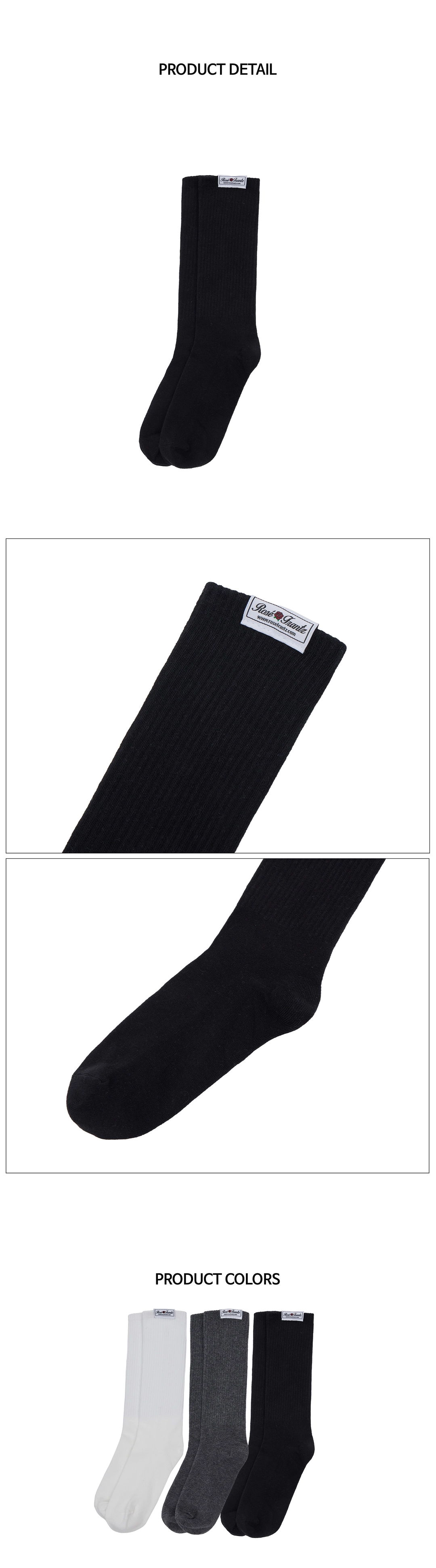 로제프란츠 Daily Label Long Socks [Black] 상품 이미지 3