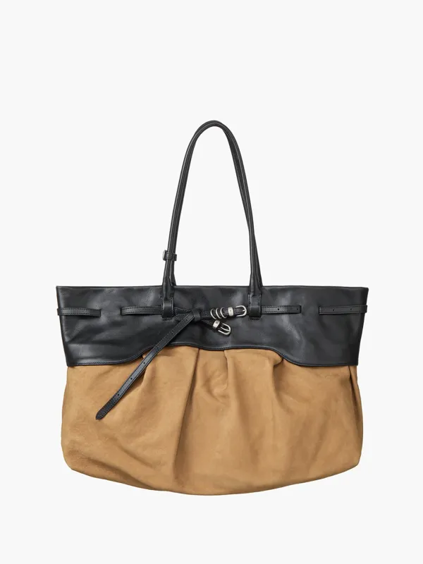 SOFT GRANDMA LAYERED BAG_camel naked