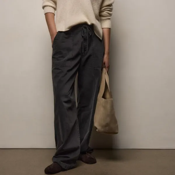 Cotton Cashmere Utility Pant - Magma Pigment