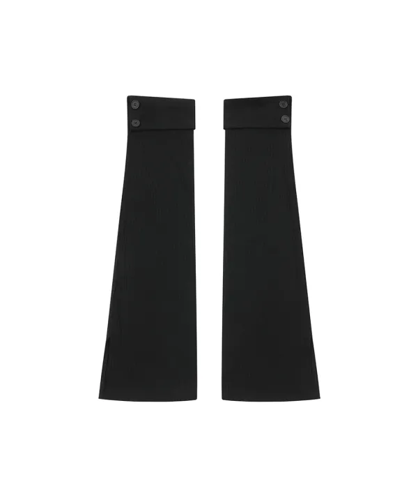 [레이 PICK] Button slit leg warmer BLACK