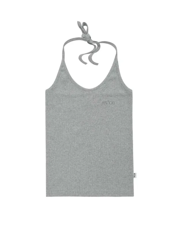 HATTIE HALTER NECK SLEEVELESS / GRAY