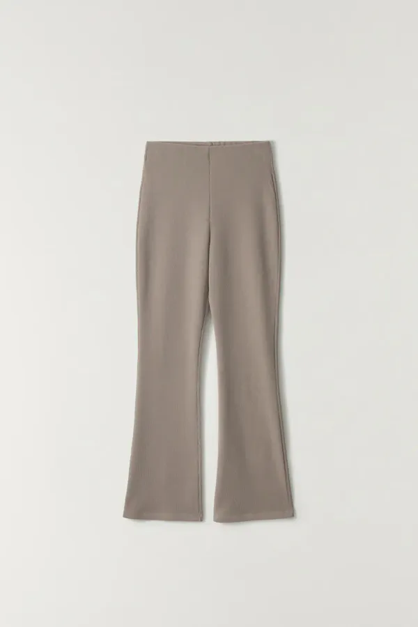 레이어드 부츠컷 밴딩 팬츠 BEIGE