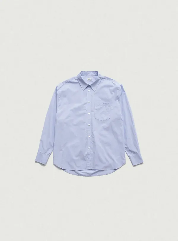 [Last Offer] Pansy Stripe Shirt_Light Blue