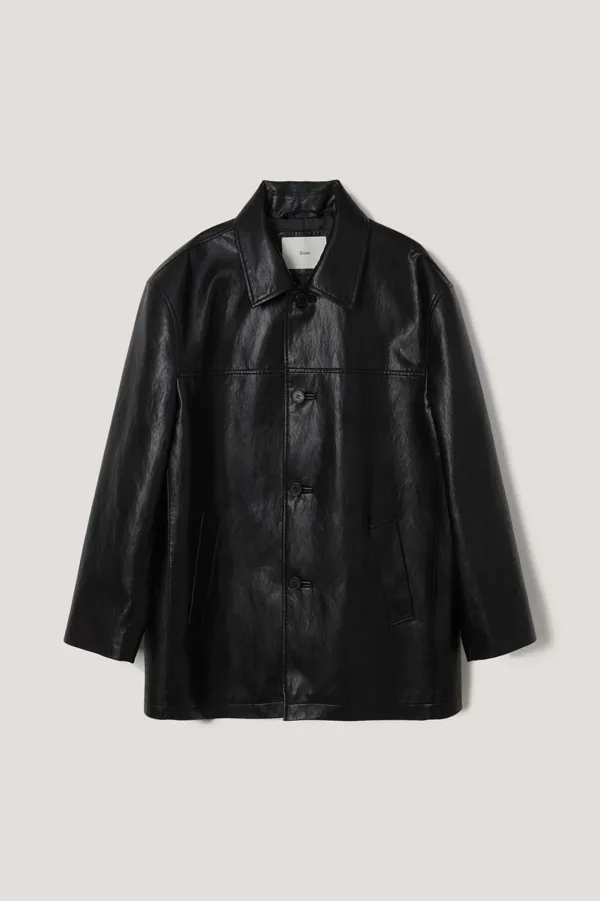 UNISEX ALTER-LEATHER HALF JACKET BLACK_UDJA6A106BK