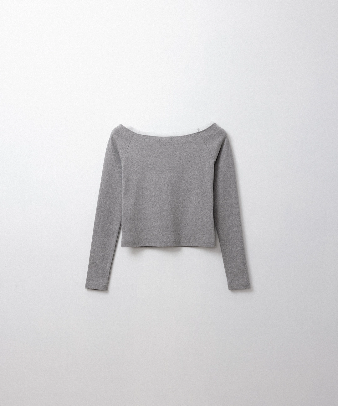 아카이브제이투유 레이스 보트넥 티셔츠 (gray) 상품 이미지 2