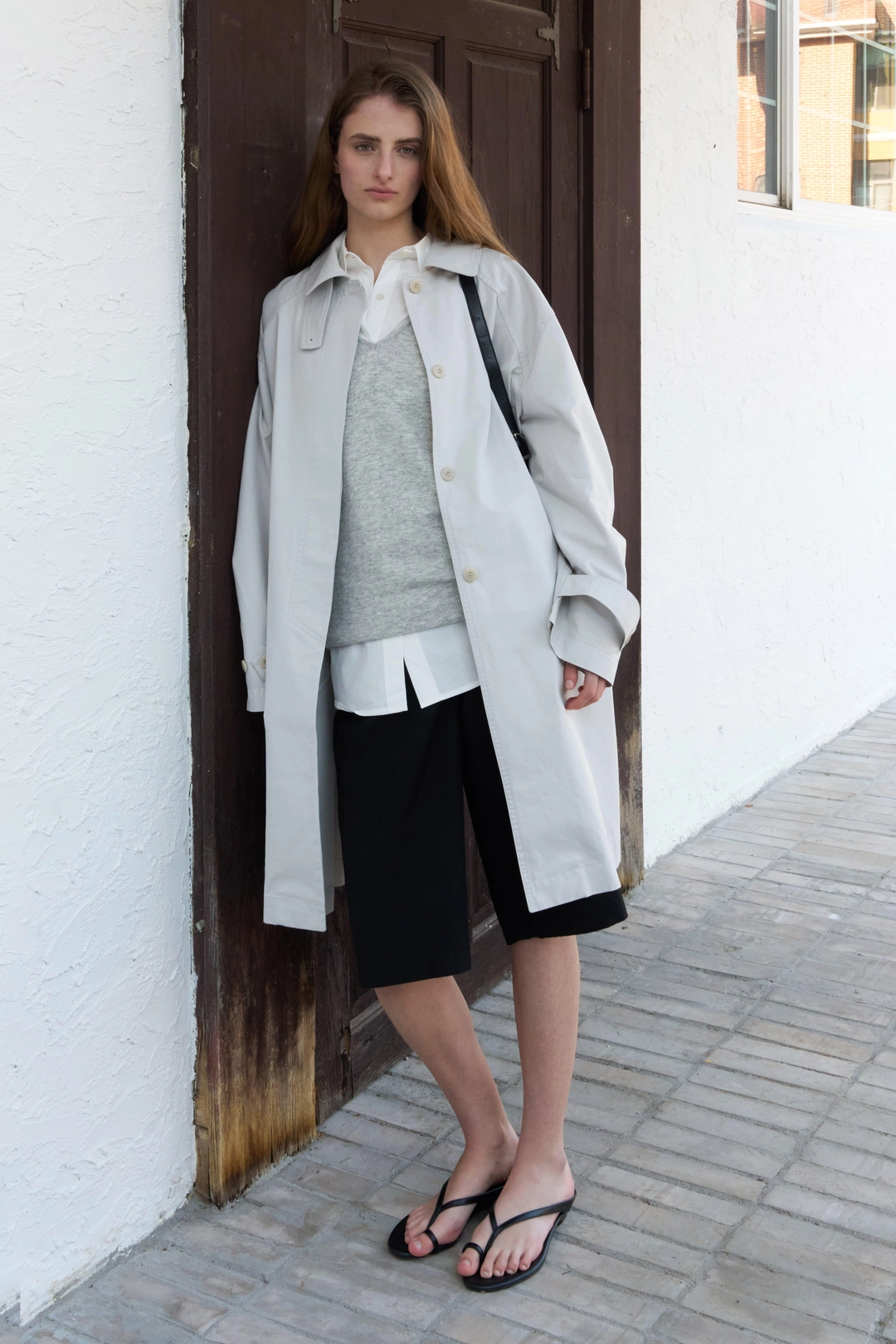 르닐 Camille Trench Coat (Light Grey) 상품 이미지 1
