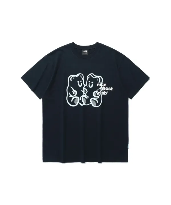 gummy bear&logo tee[navy]