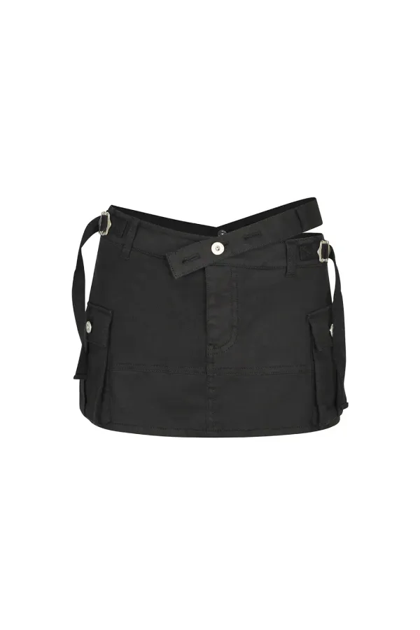[아현 착용] NIX MINI SKIRT black