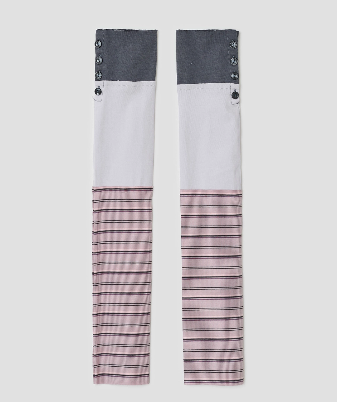 타입서비스 Buttoned Stripe Leg Warmer [Pink] 상품 이미지 1