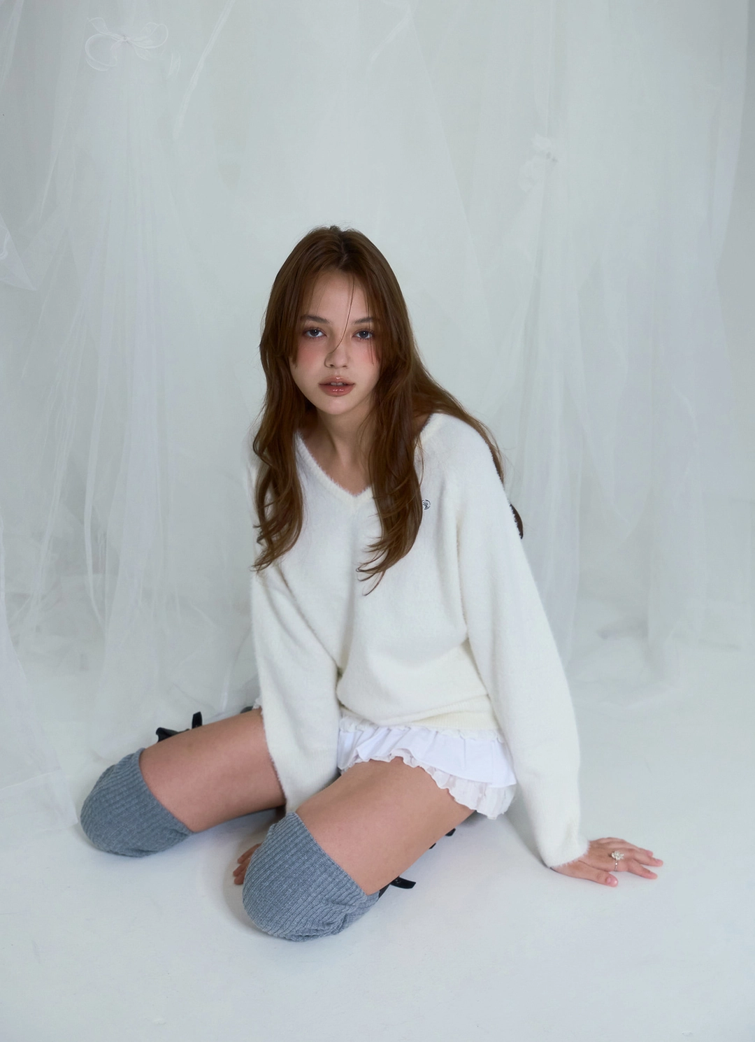 로제프란츠 Fur V-neck Knit [Ivory] 상품 이미지 2