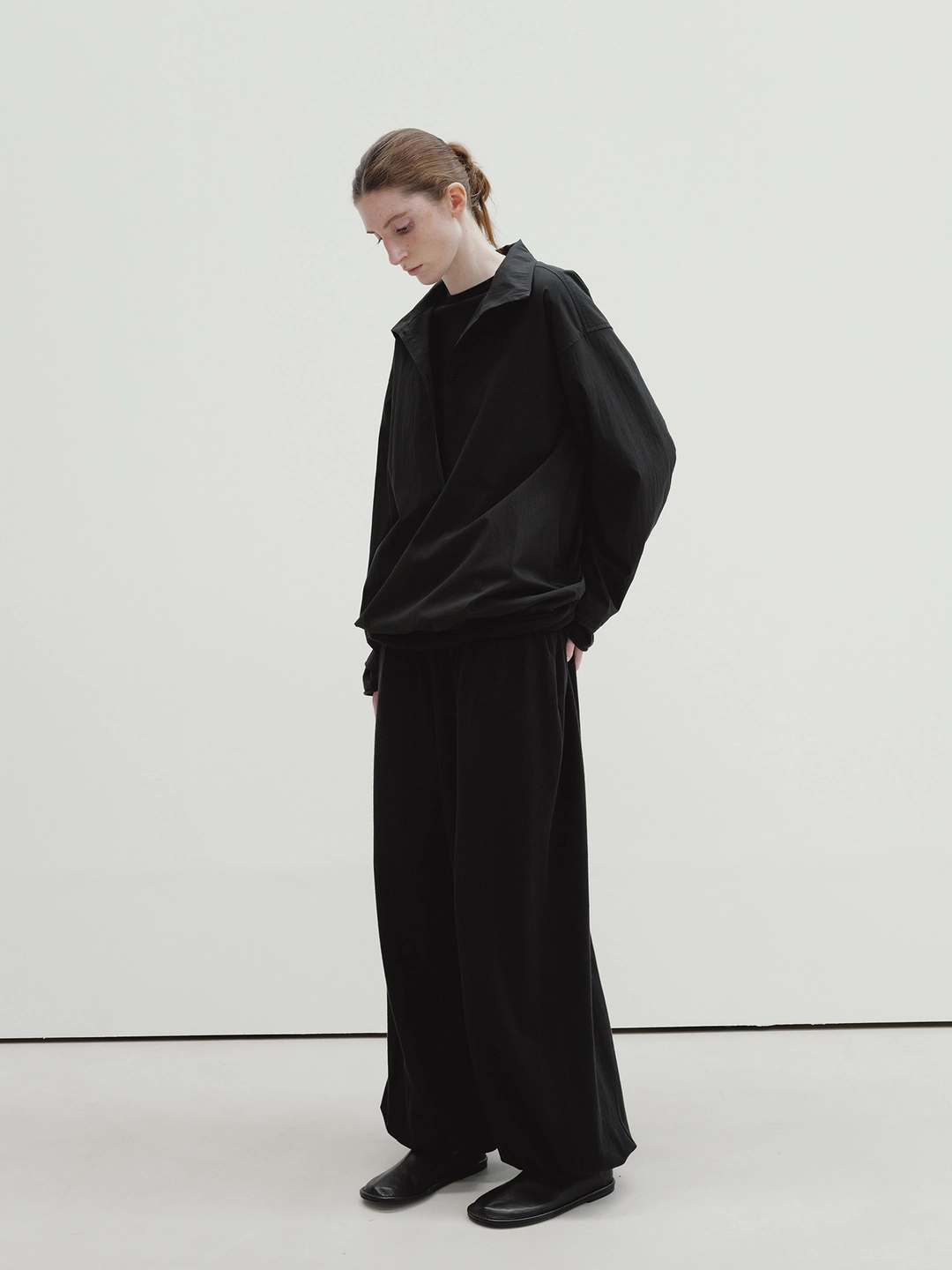 모이아 half placket shirt (black) 상품 이미지 3