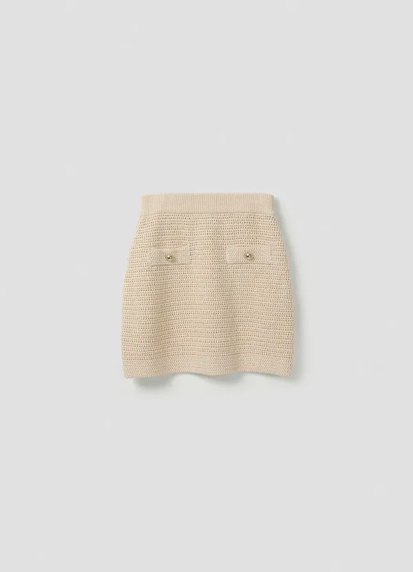 [Limited] Crochet Mini Skirt - Cream