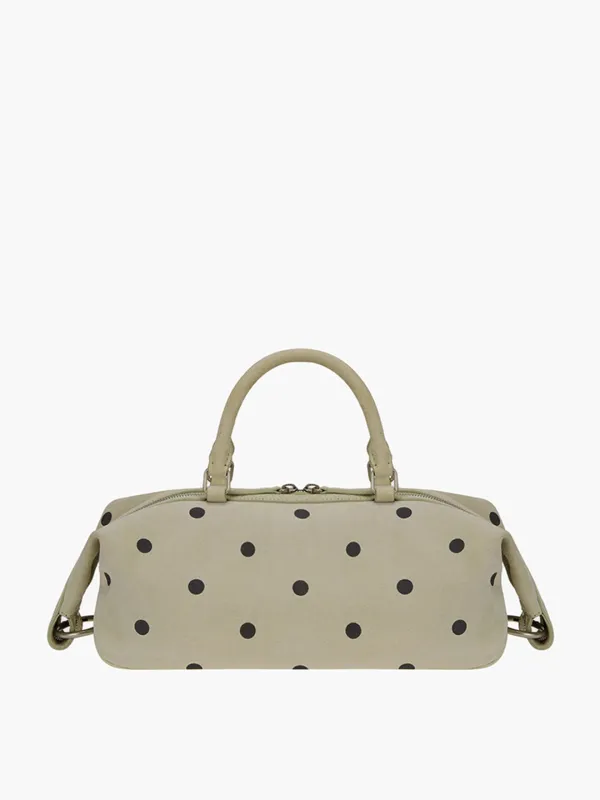DUMPLING EW TOTE_blond wood printed suede