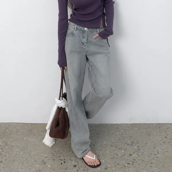 (PT-5811)LOW-RISE CLASSIC STRAIGHT JEAN