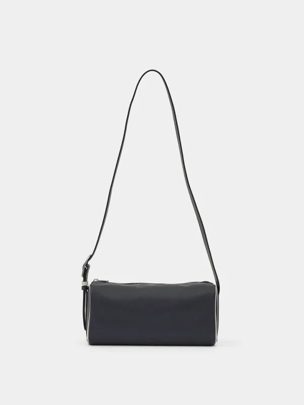 Milae leather cylinder bag - Navy