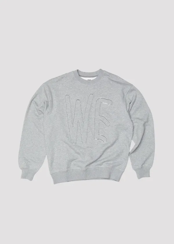 DOUBLE APPLIQUE SWEAT WE LOVE GREY
