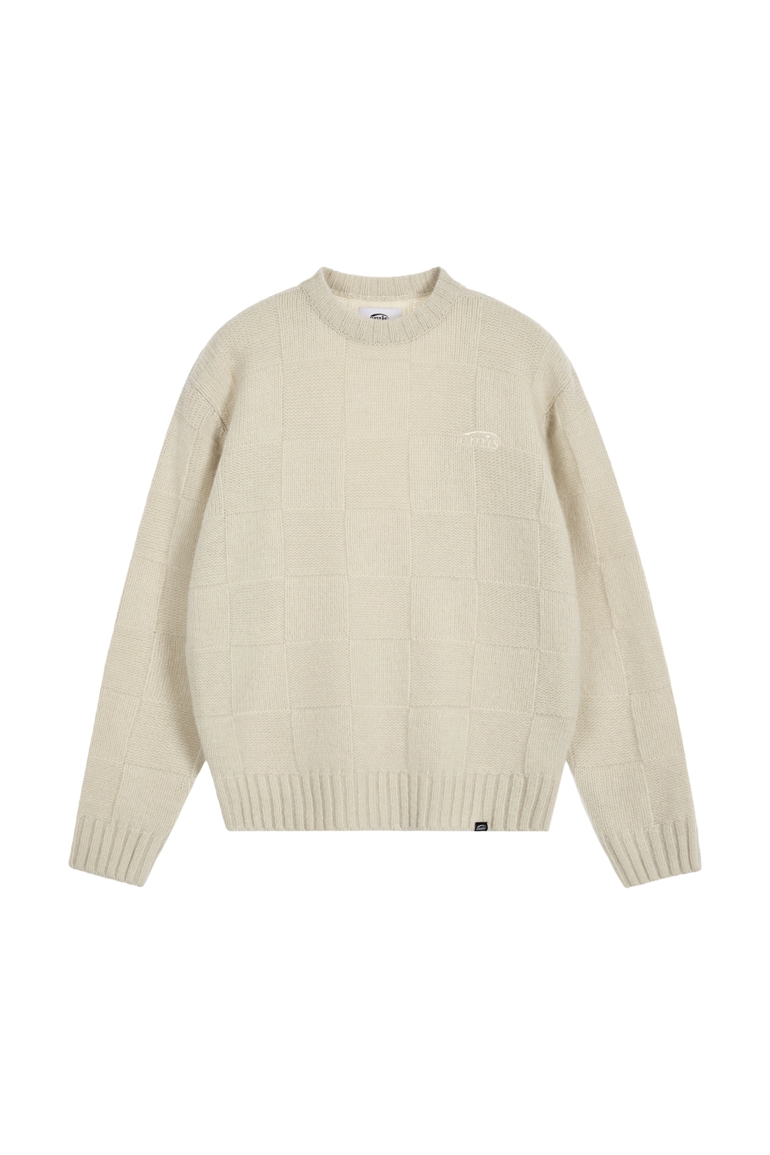 이미스 CHECK KNITTED PULLOVER-IVORY 상품 이미지 1