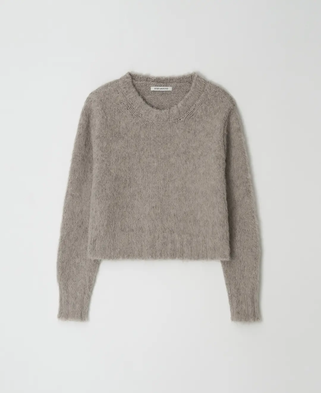 스텝어라운드 Brushed Crop Round knit_SAND STONE 상품 이미지 2