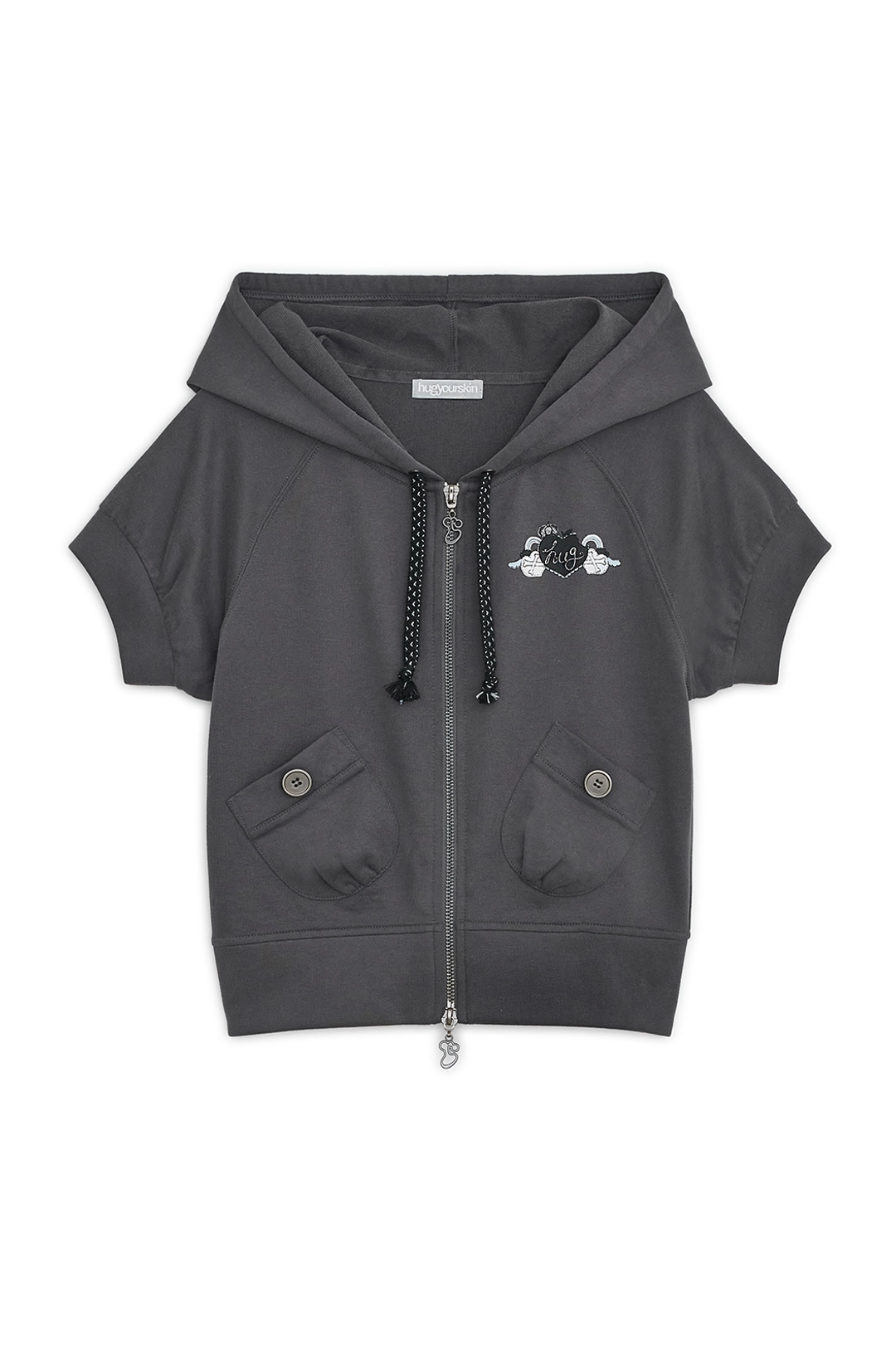 허그유어스킨 HUGYOURSKIN X LUCY hoodie zip-up (Charcoal) 상품 이미지 1