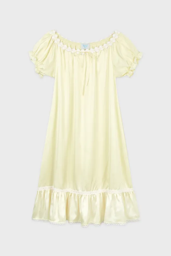 Babydoll Pajama Dress (Cream Yellow)