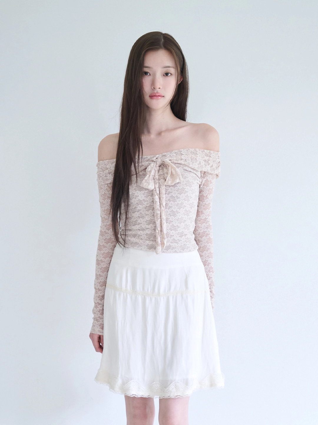 낫유어로즈 Lace blair top (Pink) 상품 이미지 2