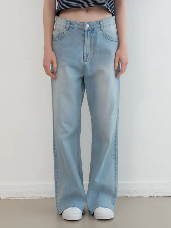 (refurb) 015 ever semi-wide summer denim (light blue)