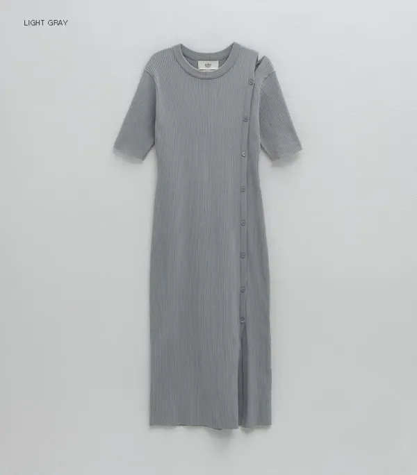 (Z-OP-6174)ESSENTIAL HEBA CUTOUT KNIT DRESS