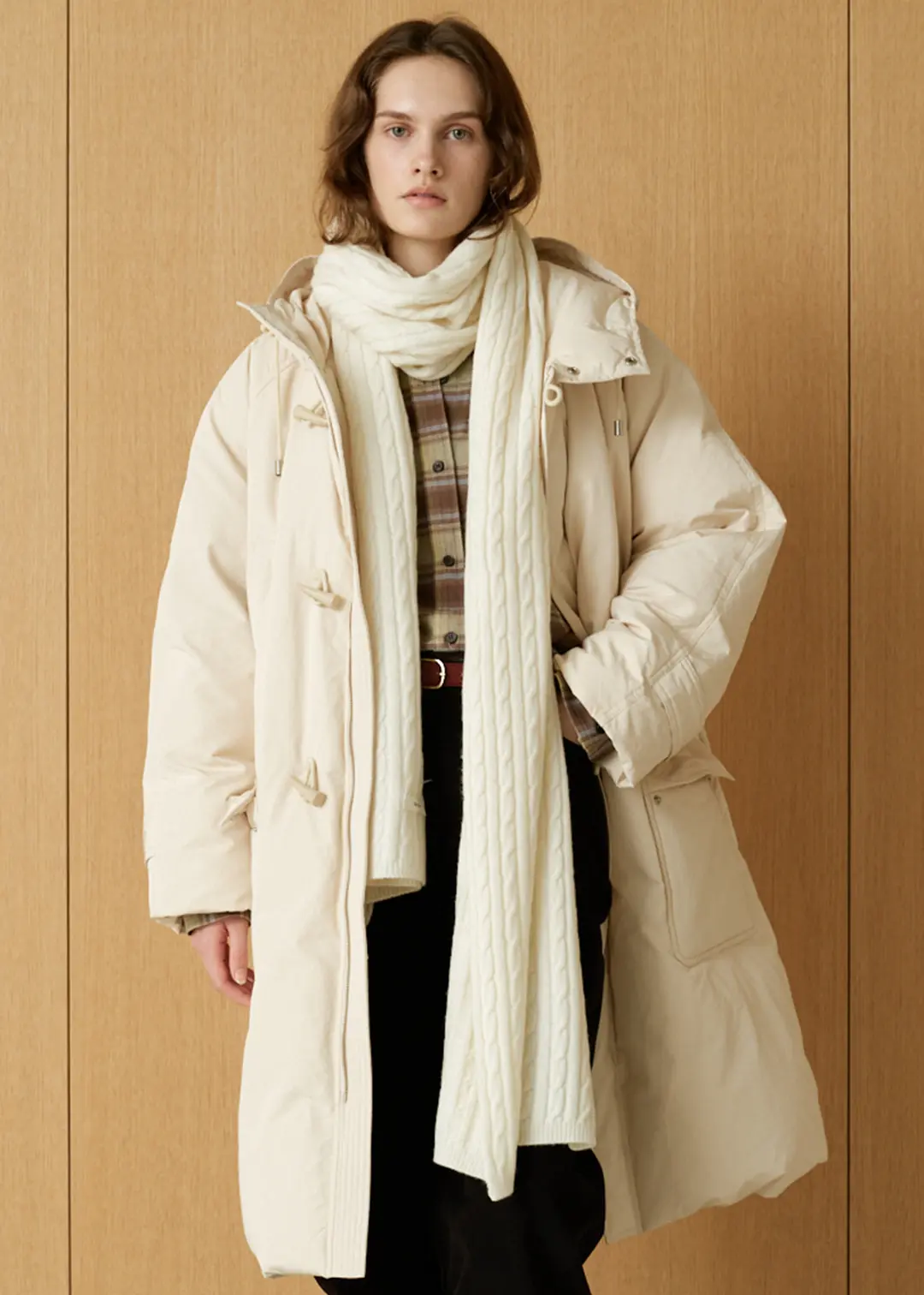 더라이 Cable Wool Muffler(Ivory) 상품 이미지 2