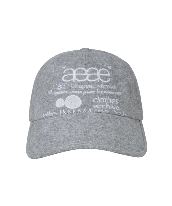 WEB LOGO FLEECE CAP [GREY]