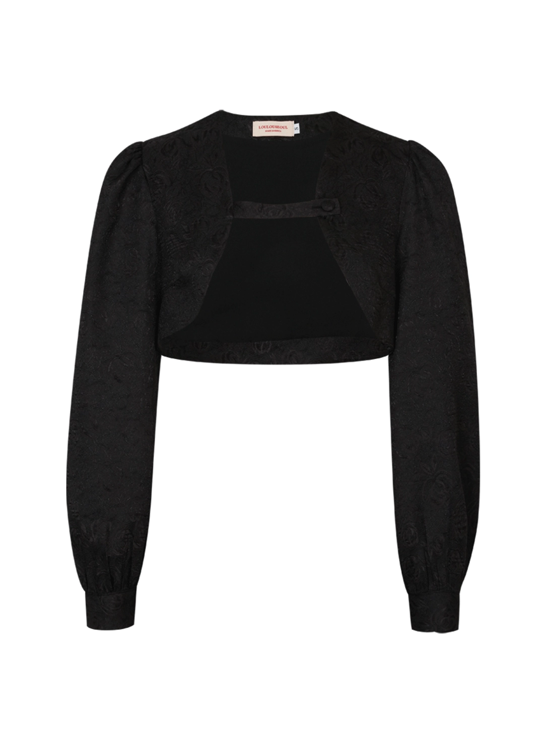 루루서울 Rose Jacquard Button Bolero (Black) 상품 이미지 3