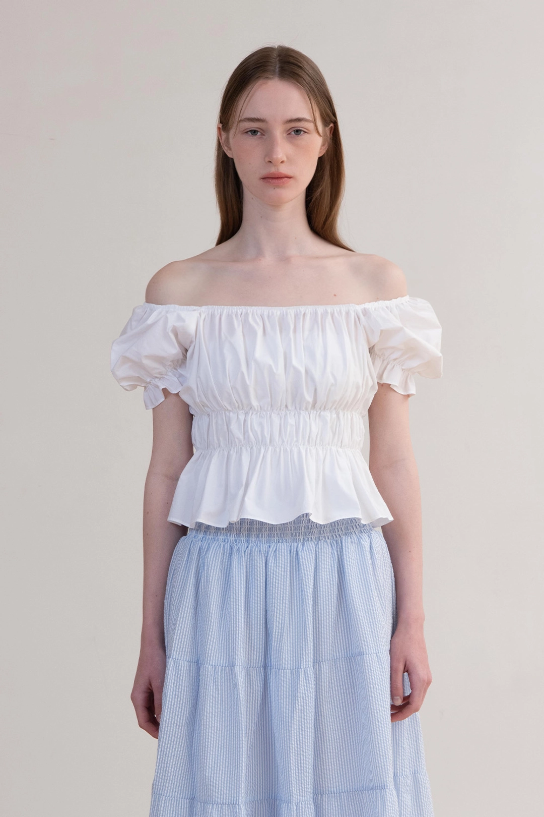 오브오브 Lise Puff Blouse_White 상품 이미지 2